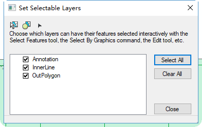 在ArcGIS中如何設置圖層的可選狀態？